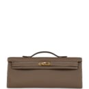 Hermes Kelly Cut Etoupe Swift GHW
