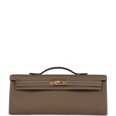 Hermes Kelly Cut Etoupe Swift GHW