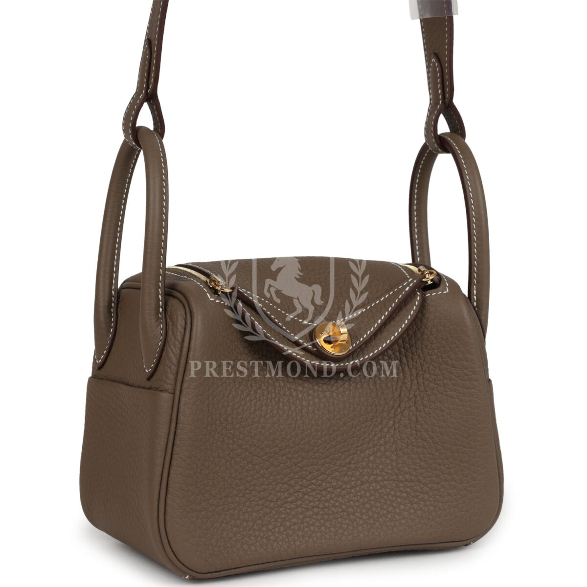 Hermes Mini Lindy II Etoupe Clemence GHW — изображение 2