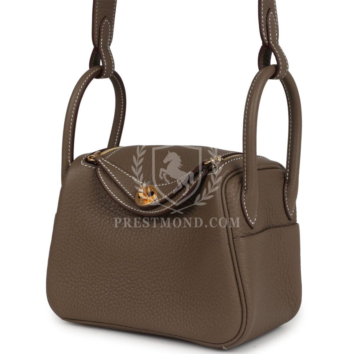 Hermes Mini Lindy II Etoupe Clemence GHW — изображение 5