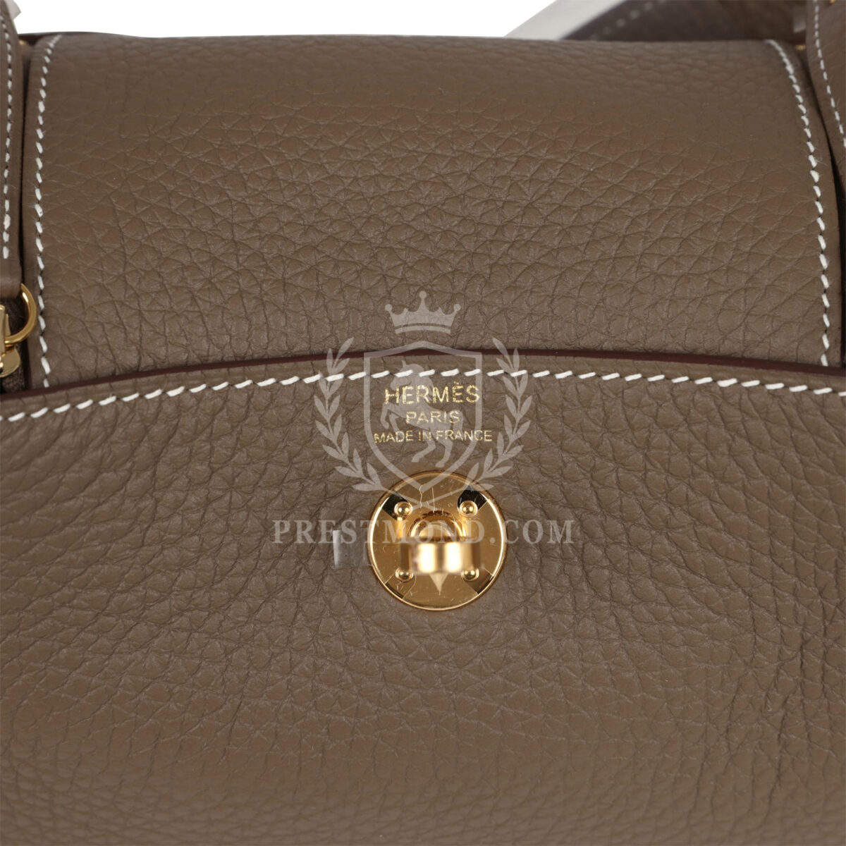 Hermes Mini Lindy II Etoupe Clemence GHW — изображение 8