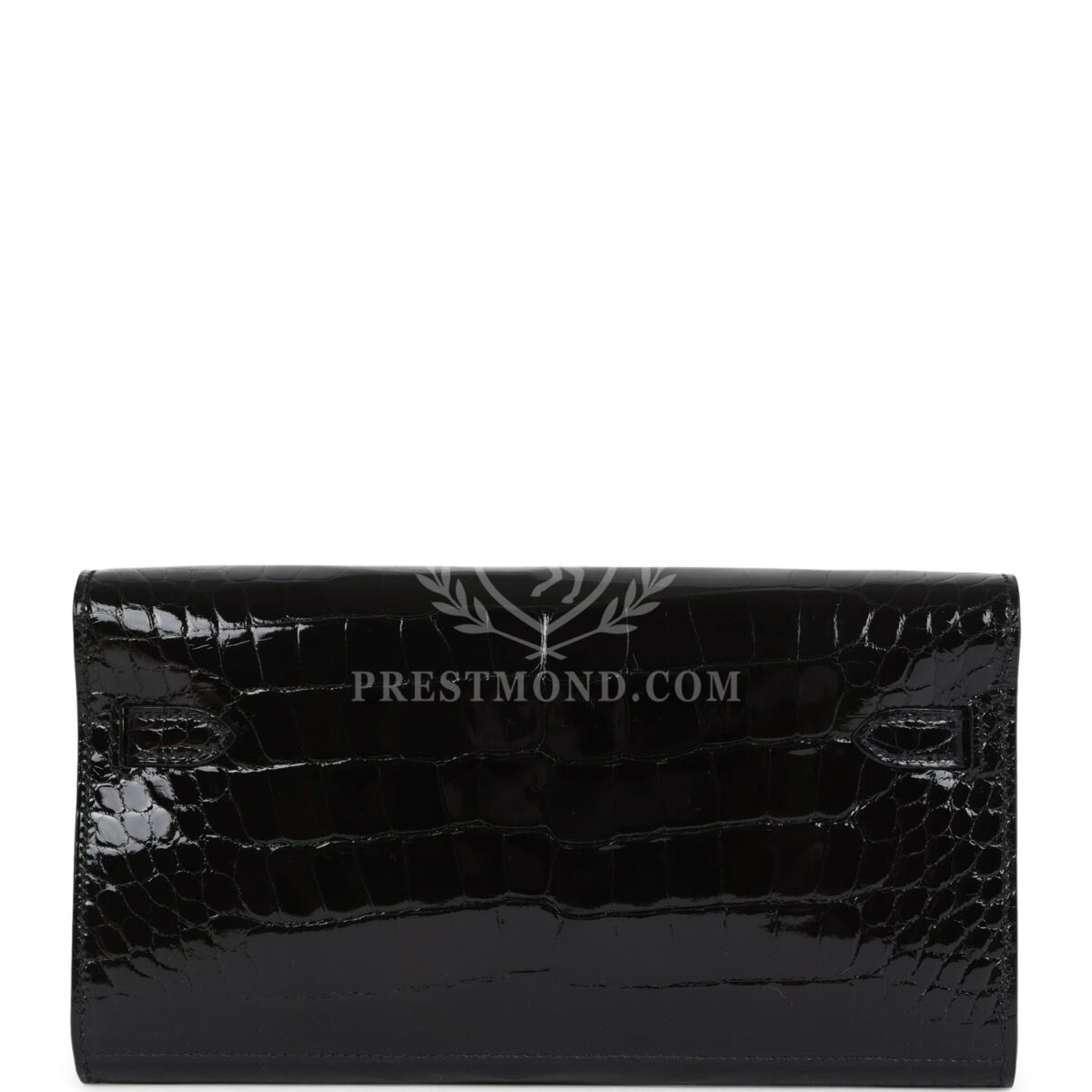 Hermes Kelly Wallet To Go Black Shiny Alligator PHW — изображение 4