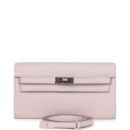 Hermes Kelly Wallet To Go Mauve Pale Epsom PHW