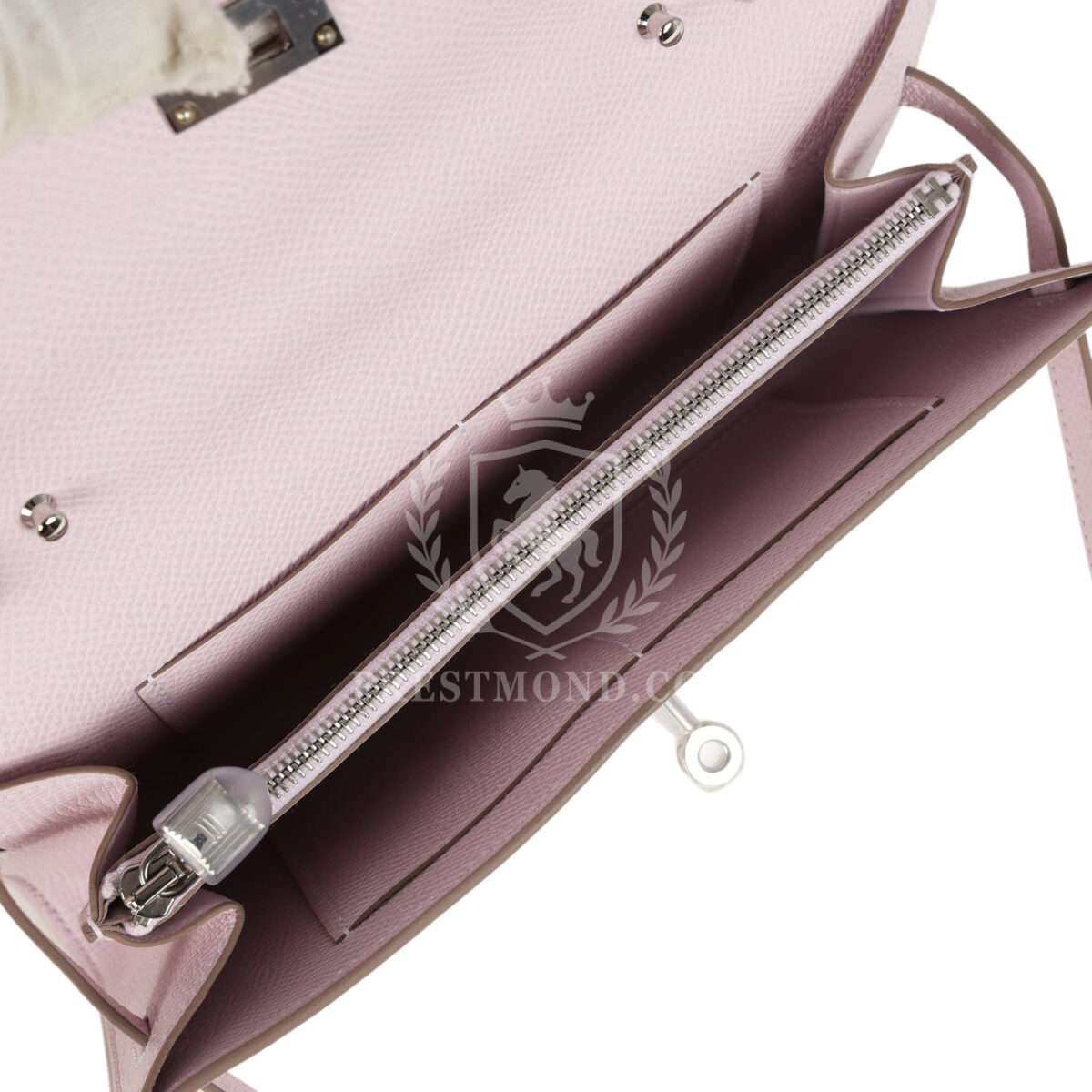 Hermes Kelly Wallet To Go Mauve Pale Epsom PHW — изображение 8