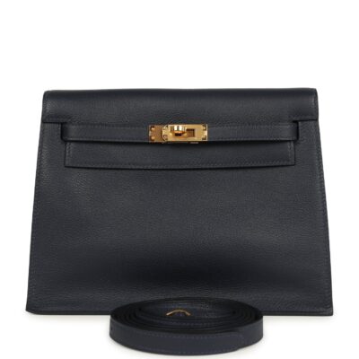 Hermes Kelly Danse Bleu Navy Evercolor GHW