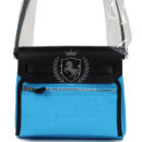 Hermes Herbag Zip 20 Mini Bleu Riviera Toile H Canvas and Black Vache Hunter PHW