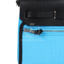 Hermes Herbag Zip 20 Mini Bleu Riviera Toile H Canvas and Black Vache Hunter PHW