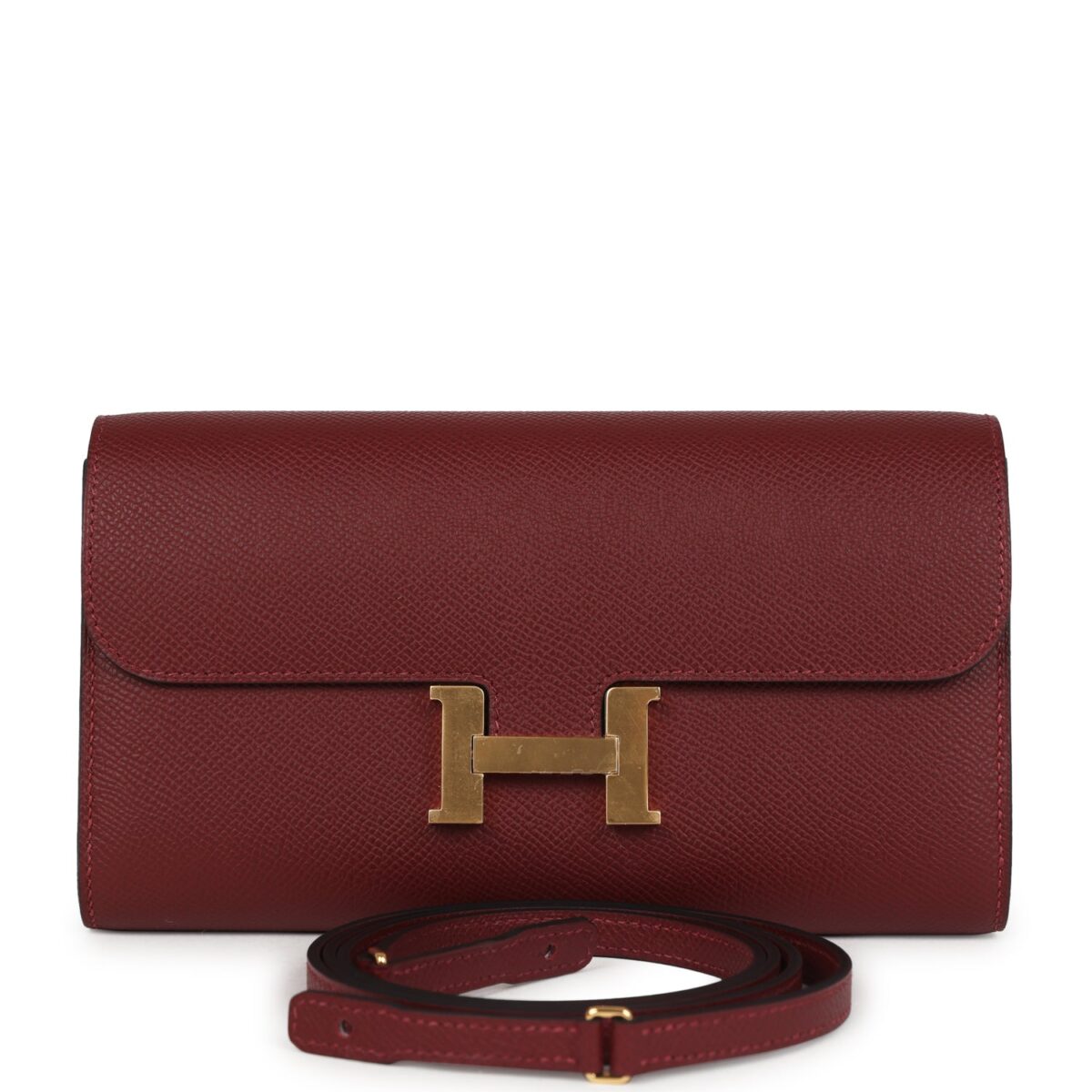 Hermes Constance Wallet To Go Rouge H Epsom GHW