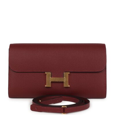 Hermes Constance Wallet To Go Rouge H Epsom GHW