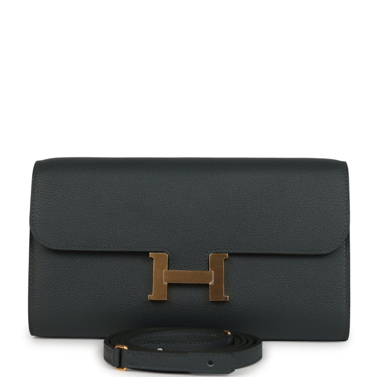Hermes Constance Wallet To Go Vert Mangrove Evercolor GHW