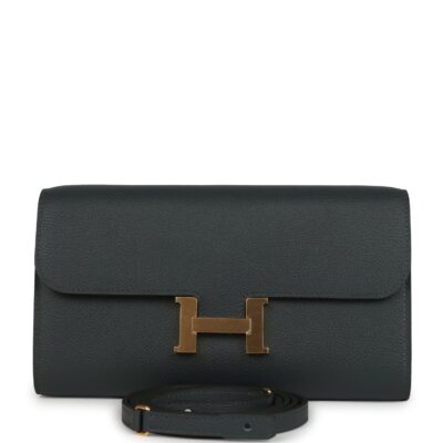 Hermes Constance Wallet To Go Vert Mangrove Evercolor GHW