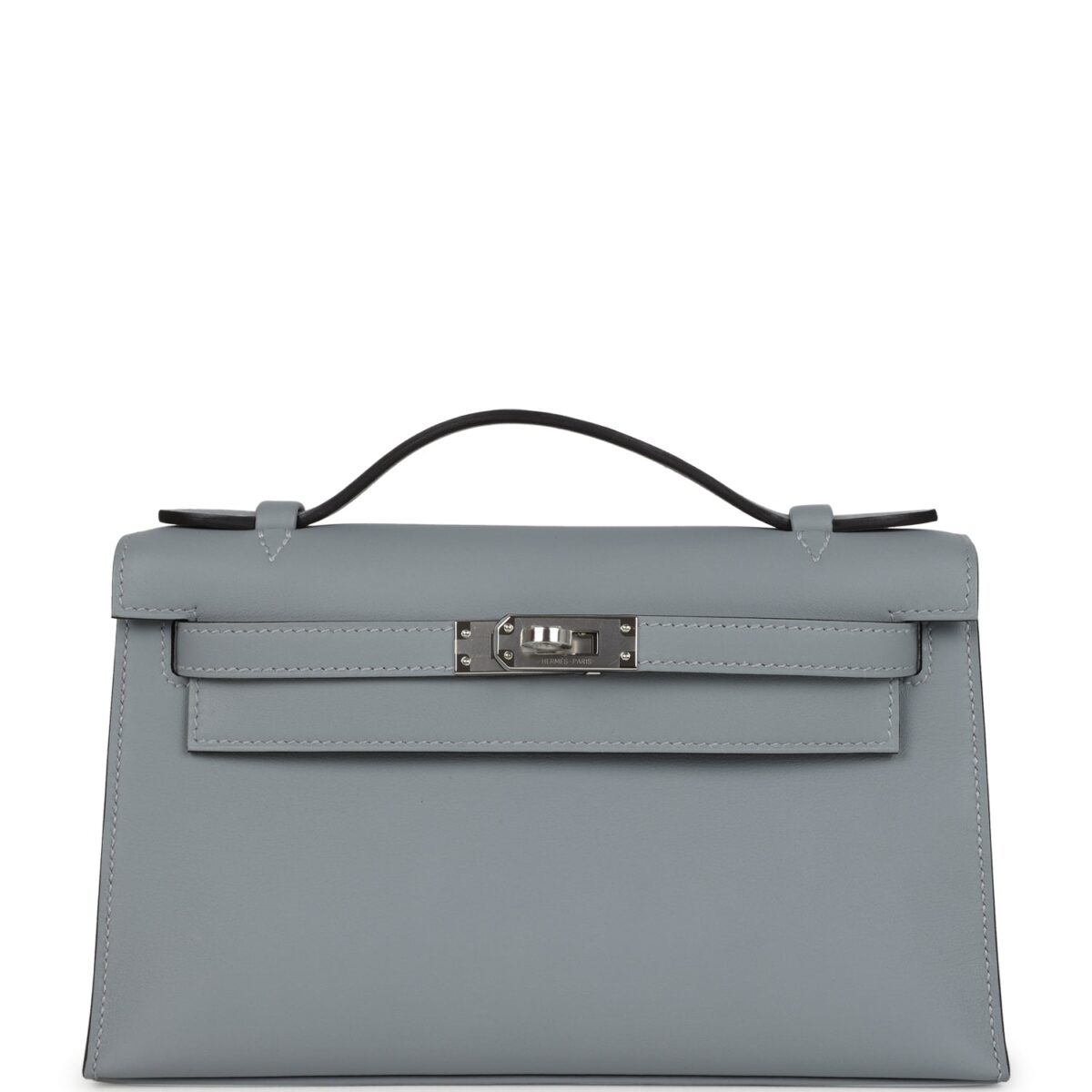 Hermes Kelly Pochette Gris Pantin Swift PHW