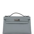 Hermes Kelly Pochette Gris Pantin Swift PHW