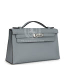 Hermes Kelly Pochette Gris Pantin Swift PHW