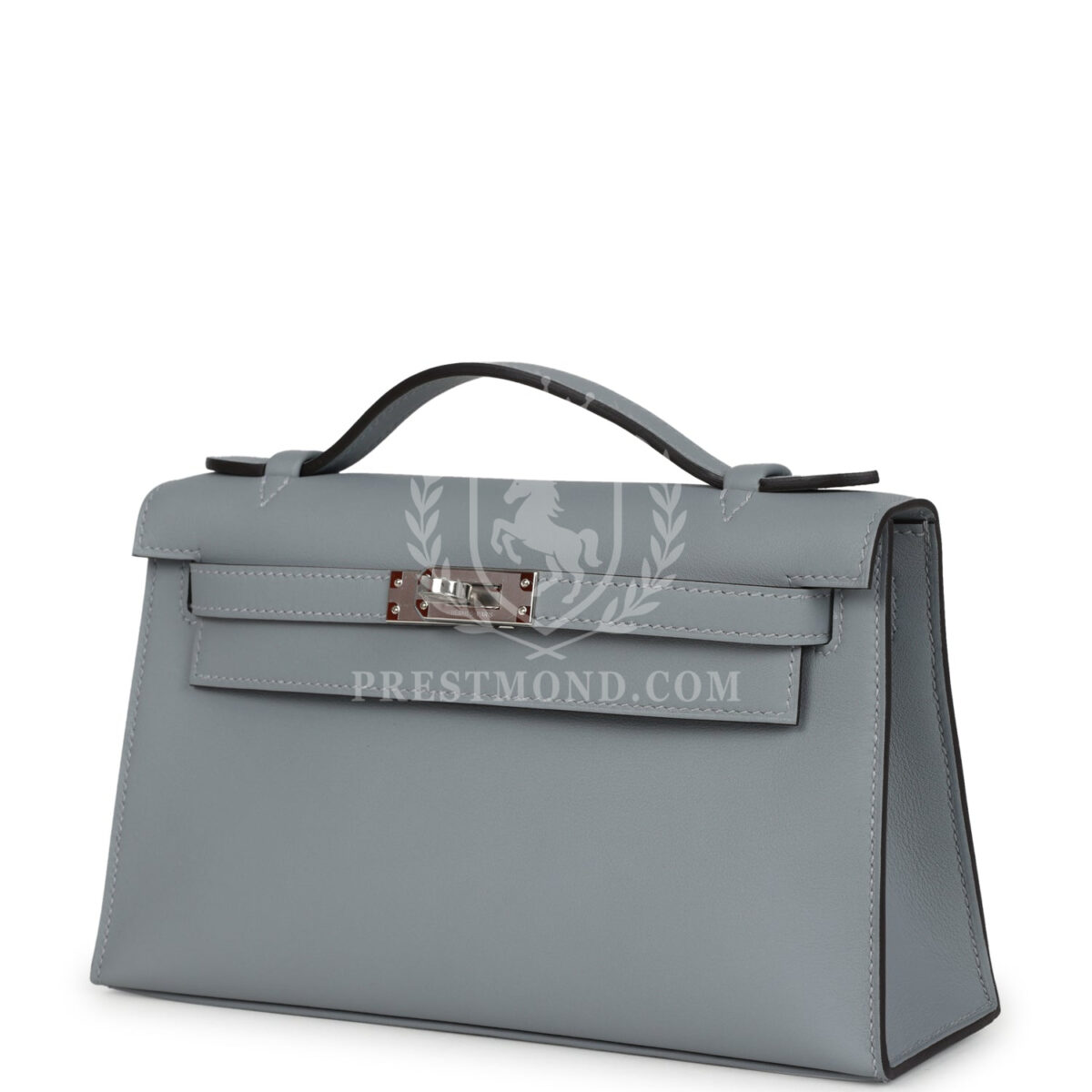 Hermes Kelly Pochette Gris Pantin Swift PHW — изображение 5