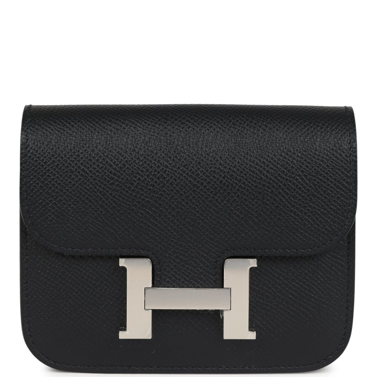 Hermes Constance Slim Wallet Black Epsom PHW