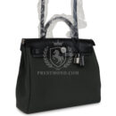 Hermes Herbag Zip 31 PM Vert Mangrove Toile Militaire Canvas and Black Vache Hunter PHW