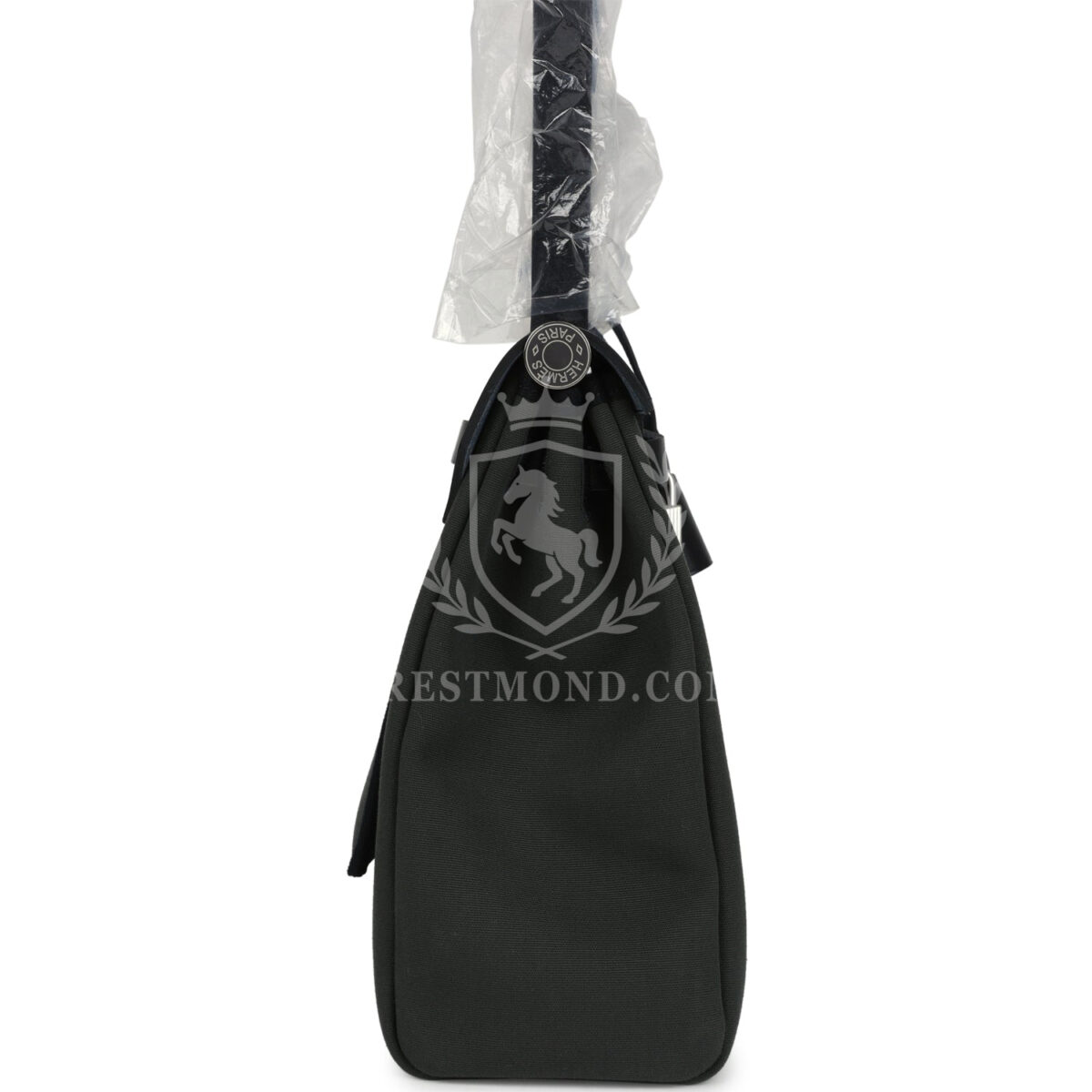 Hermes Herbag Zip 31 PM Vert Mangrove Toile Militaire Canvas and Black Vache Hunter PHW — изображение 3