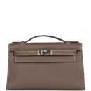 Hermes Kelly Pochette Etoupe Swift PHW