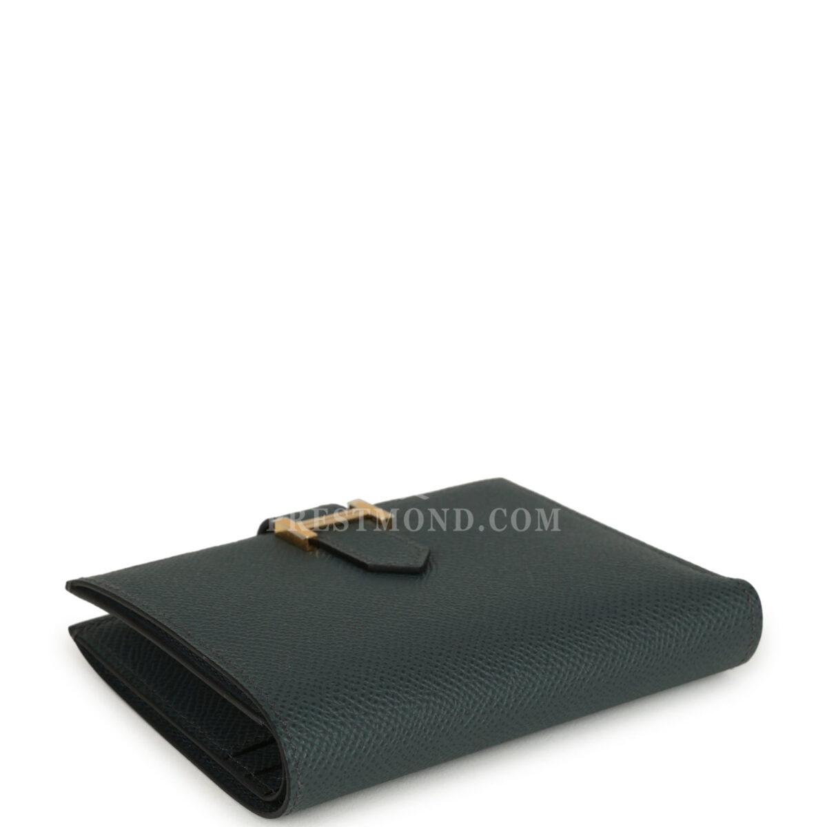 Hermes Bearn Compact Wallet Vert Fonce Epsom GHW — изображение 6