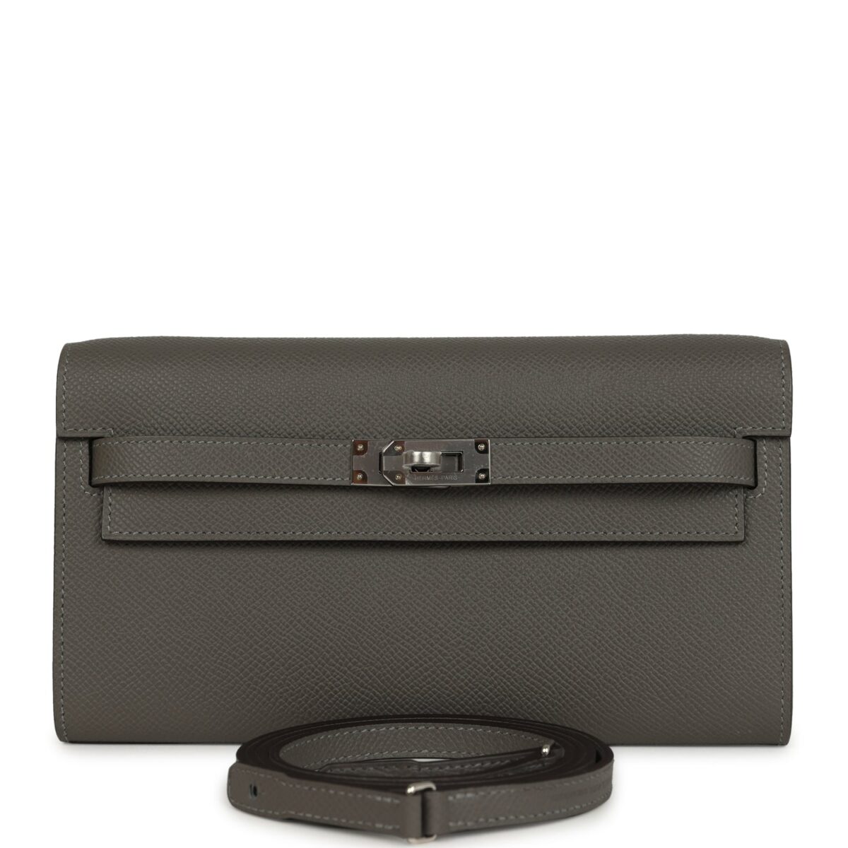 Hermes Kelly Wallet To Go Gris Meyer Epsom PHW