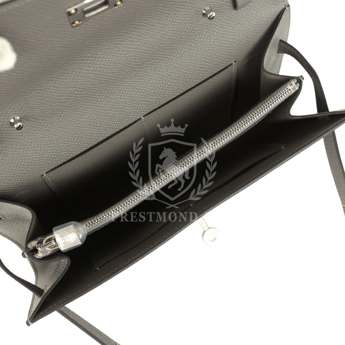 Hermes Kelly Wallet To Go Gris Meyer Epsom PHW — изображение 8