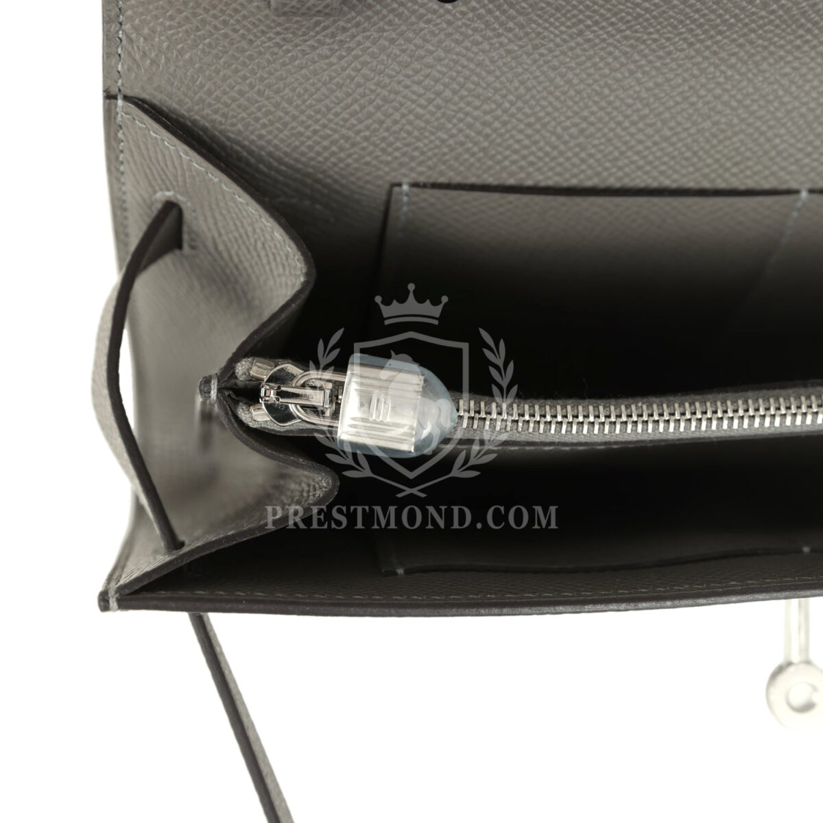 Hermes Kelly Wallet To Go Gris Meyer Epsom PHW — изображение 9