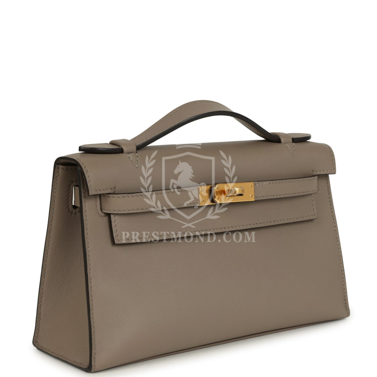 Hermes Kelly Pochette Gris Asphalte Swift GHW — изображение 2