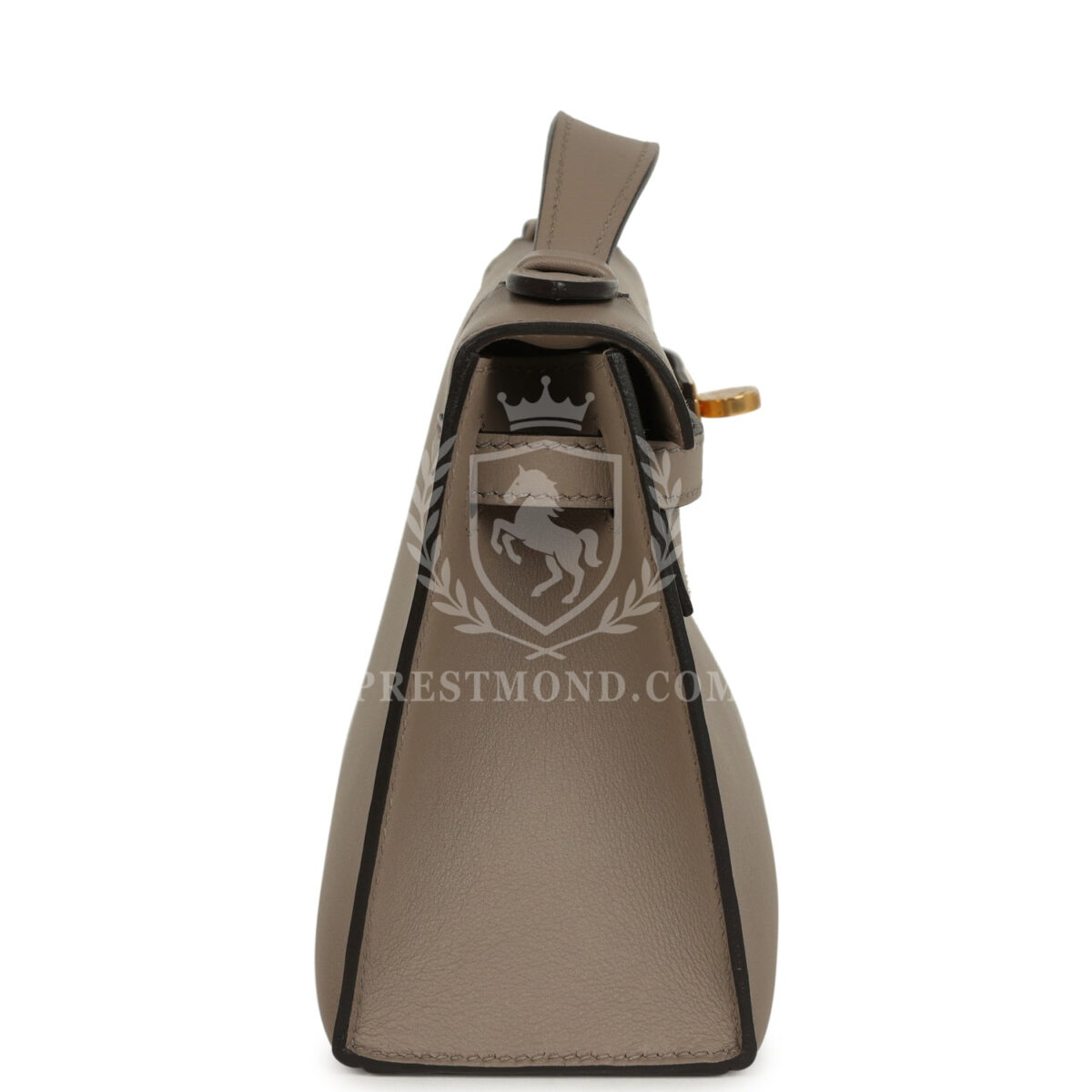 Hermes Kelly Pochette Gris Asphalte Swift GHW — изображение 3