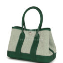 Hermes Garden Party Neo 23 Vert Moyen-Ecru Toile H Canvas and Vert Moyen Negonda PHW