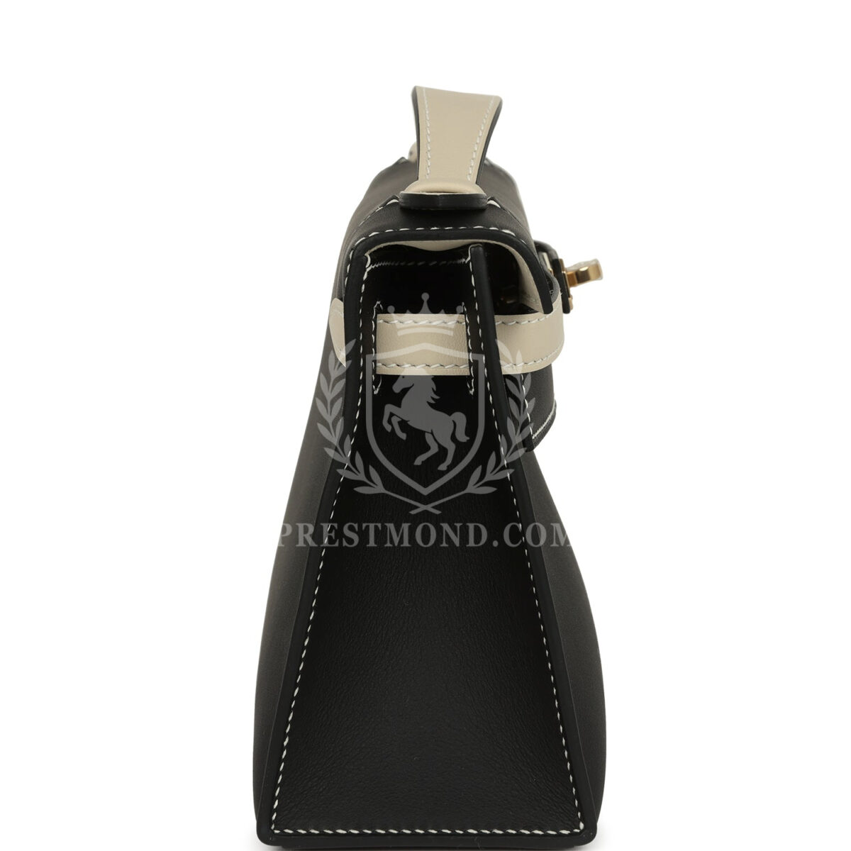 Hermes Special Order (HSS) Kelly Pochette Black and Beton Swift PBHW — изображение 3
