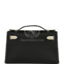 Hermes Special Order (HSS) Kelly Pochette Black and Beton Swift PBHW