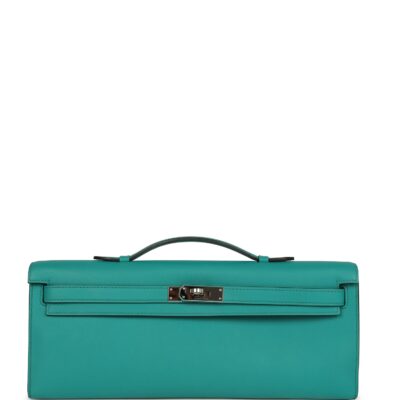 Hermes Kelly Cut Vert Verone Swift PHW