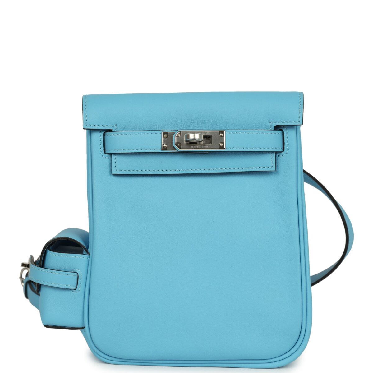 Hermes Mini Kelly Jump Backpack Celeste Swift PHW