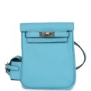 Hermes Mini Kelly Jump Backpack Celeste Swift PHW