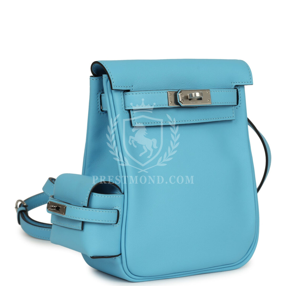 Hermes Mini Kelly Jump Backpack Celeste Swift PHW — изображение 2