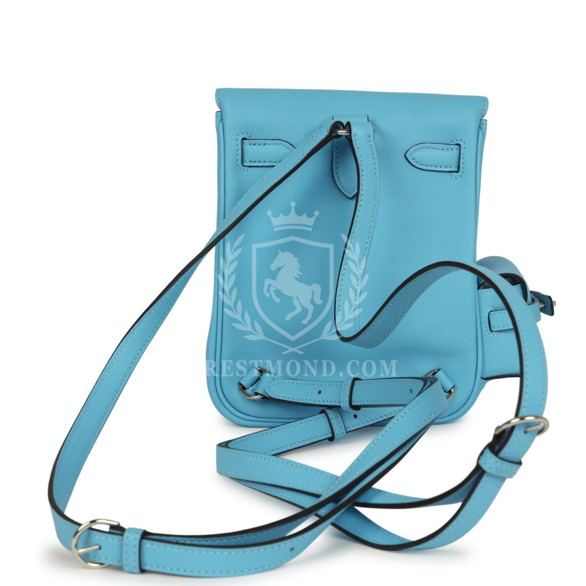 Hermes Mini Kelly Jump Backpack Celeste Swift PHW — изображение 4