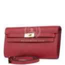 Hermes Kelly Wallet To Go Rouge Grenat Epsom GHW