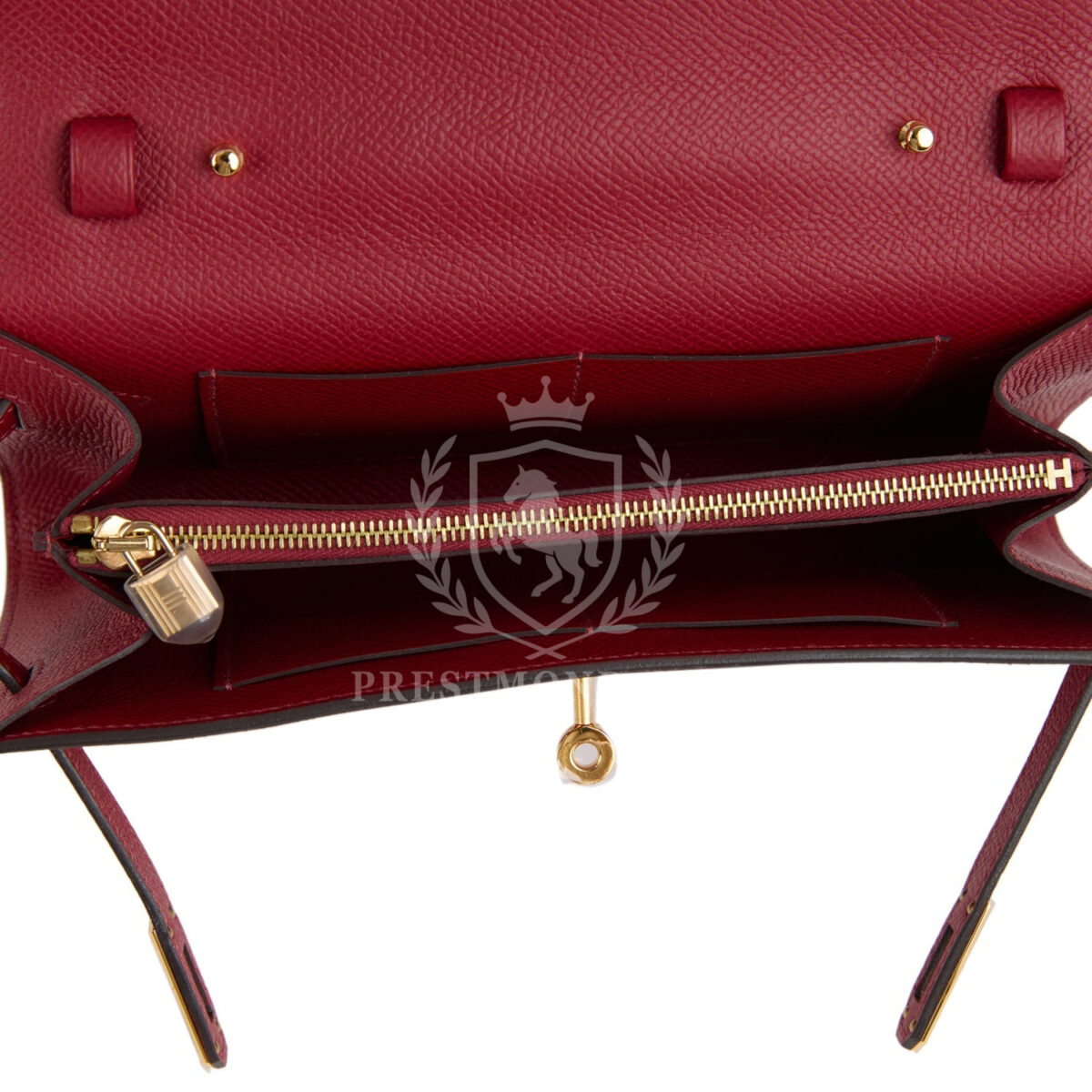 Hermes Kelly Wallet To Go Rouge Grenat Epsom GHW — изображение 9