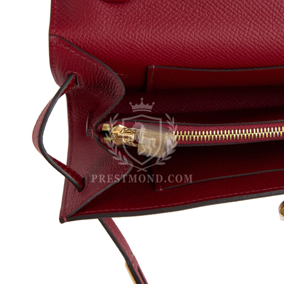 Hermes Kelly Wallet To Go Rouge Grenat Epsom GHW — изображение 10