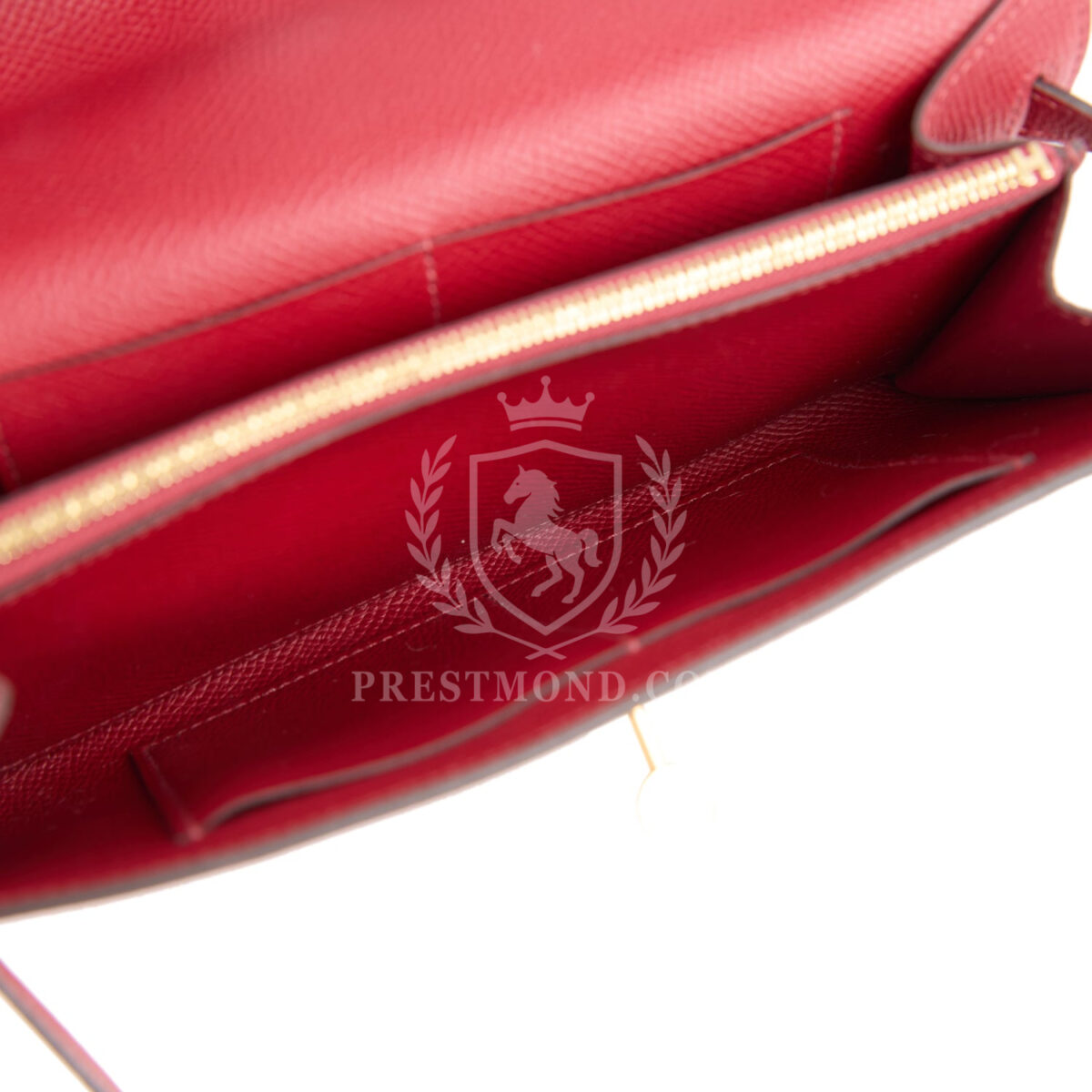 Hermes Kelly Wallet To Go Rouge Grenat Epsom GHW — изображение 11