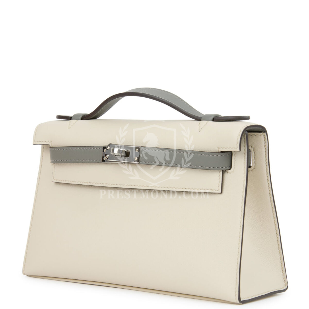 Hermes Special Order (HSS) Kelly Pochette Beton and Gris Meyer Swift PHW — изображение 5
