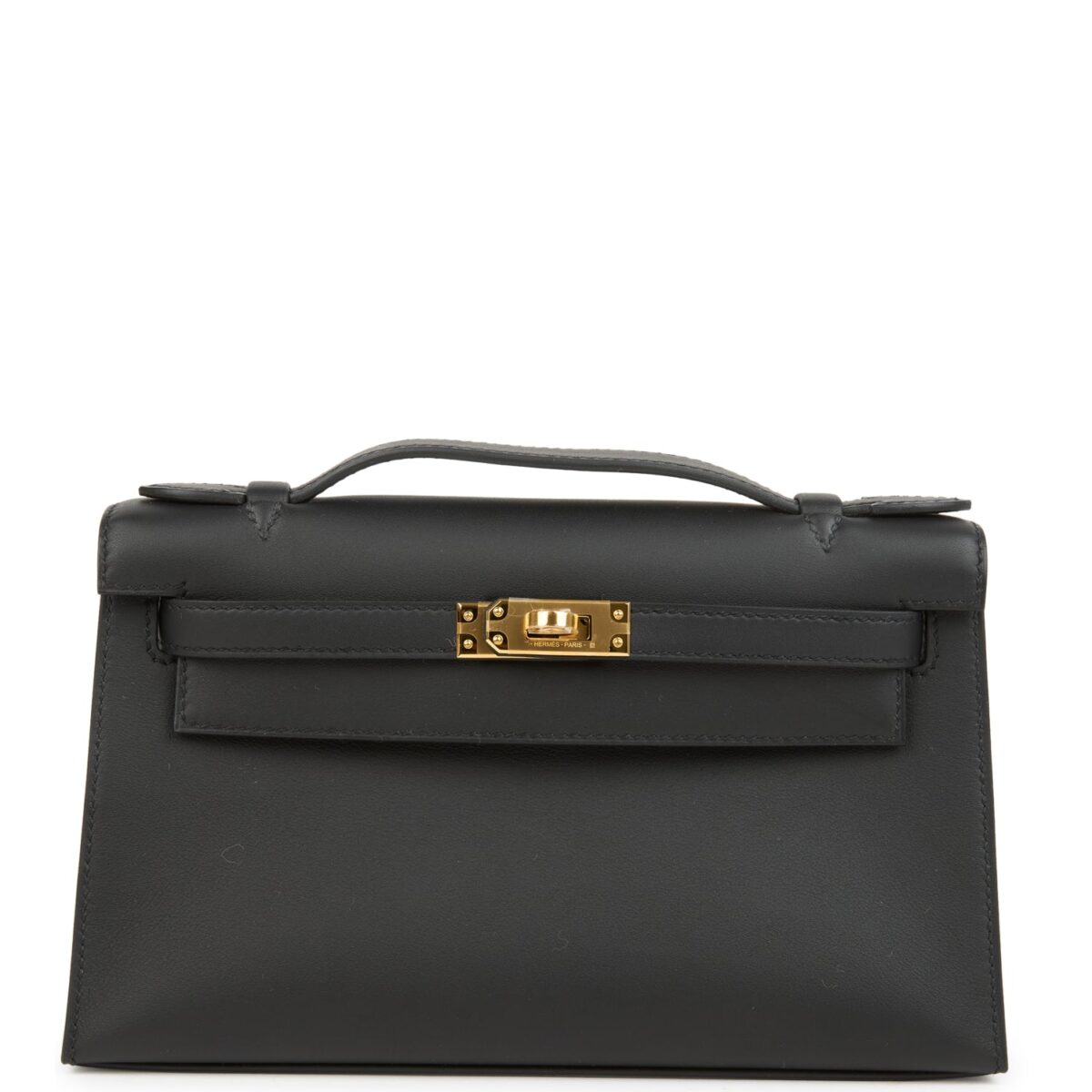 Hermes Kelly Pochette Black Swift GHW
