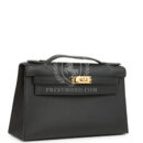 Hermes Kelly Pochette Black Swift GHW