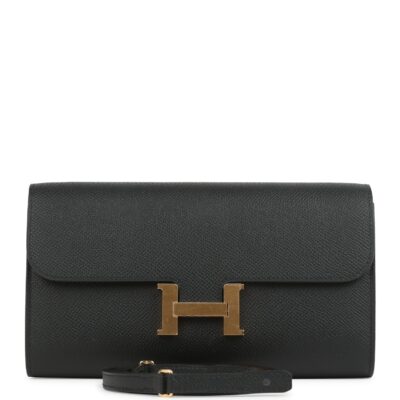 Hermes Constance Wallet To Go Black Epsom GHW