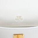 Hermes Kelly Pochette White Swift GHW