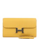 Hermes Constance To Go Wallet Jaune Ambre Evercolor PHW