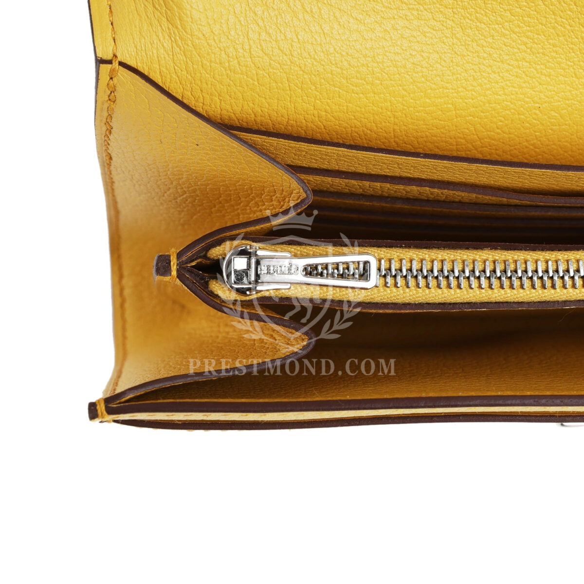 Hermes Constance To Go Wallet Jaune Ambre Evercolor PHW — изображение 9