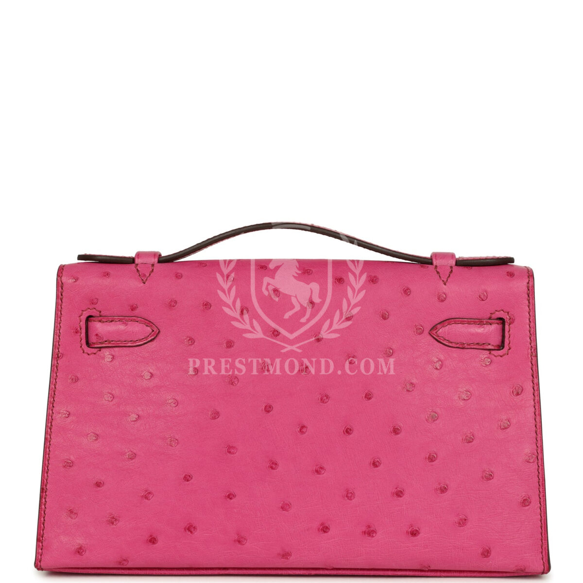 Hermes Kelly Pochette Fuchsia Ostrich PHW — изображение 4