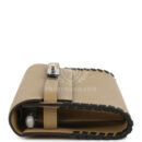 Hermes Kelly To Go Tressage Wallet Poussiere and Black Epsom PHW